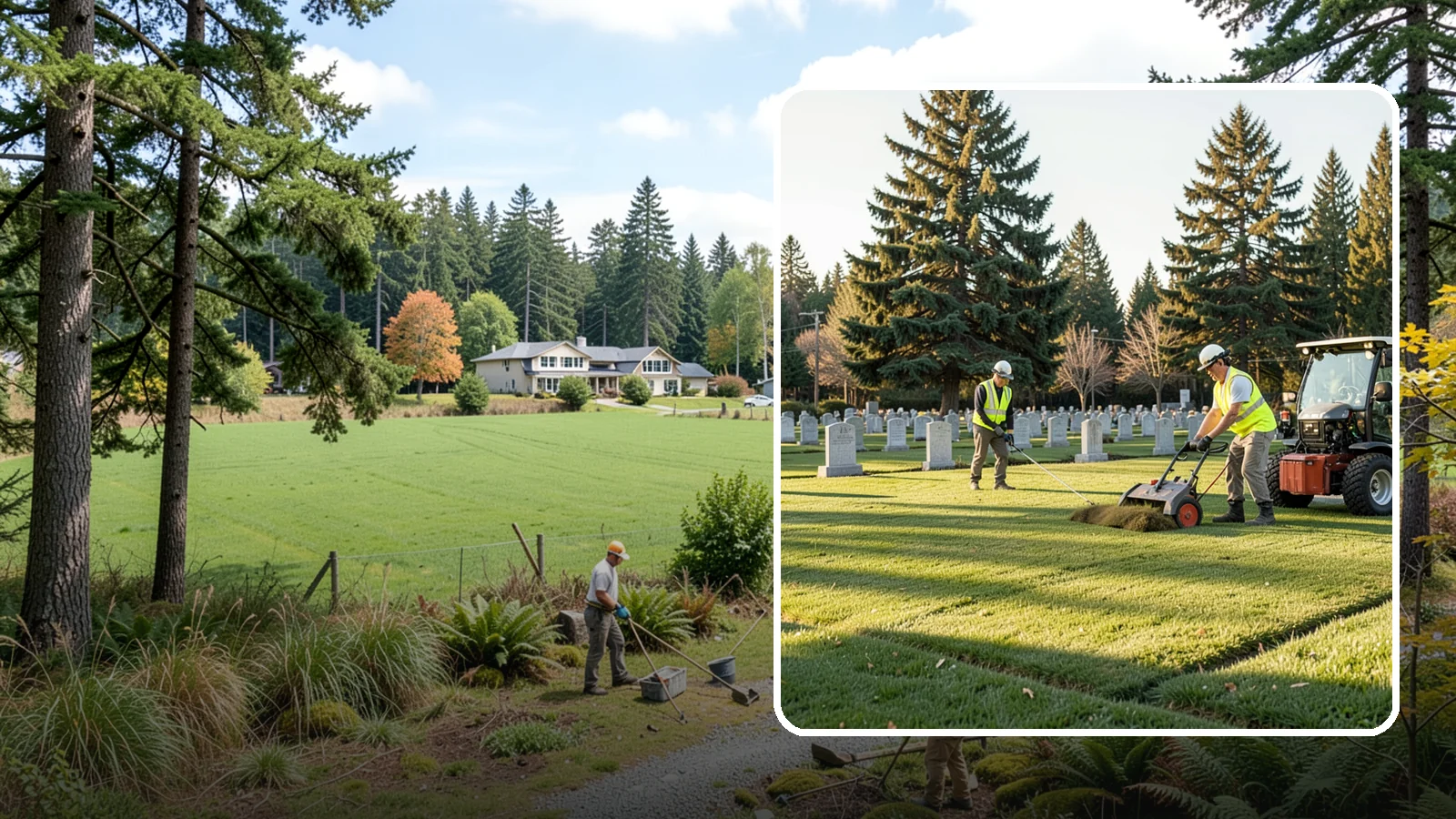 Cemetery Turf Maintenance in Lyman, Skagit County, WA - Dignified turf care for cemetery lawns and burial grounds across Western Washington.