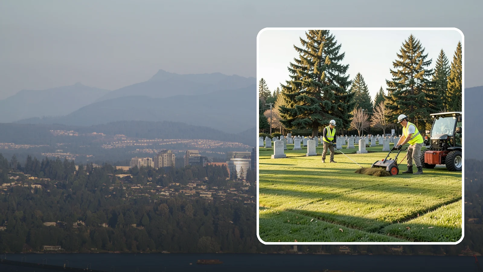 Cemetery Turf Maintenance in Medina, King County, WA - Dignified turf care for cemetery lawns and burial grounds across Western Washington.