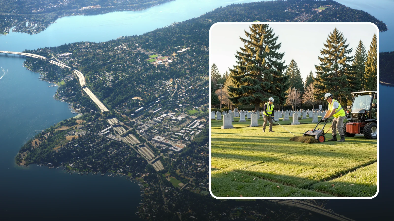 Cemetery Turf Maintenance in Mercer Island, King County, WA - Dignified turf care for cemetery lawns and burial grounds across Western Washington.