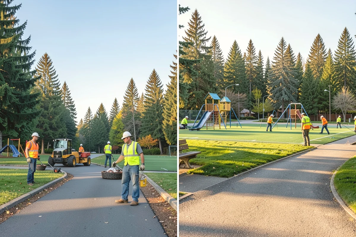 Cemetery Turf Maintenance in Mill Creek, Snohomish County, WA - Map marker types and turf zones across the grounds