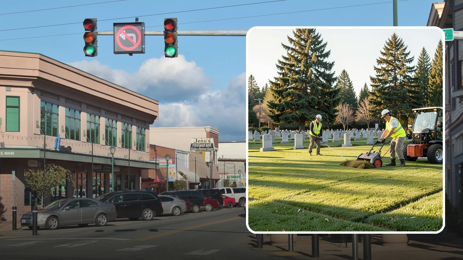 Cemetery Turf Maintenance in Monroe, Snohomish County, WA - Dignified turf care for cemetery lawns and burial grounds across Western Washington.