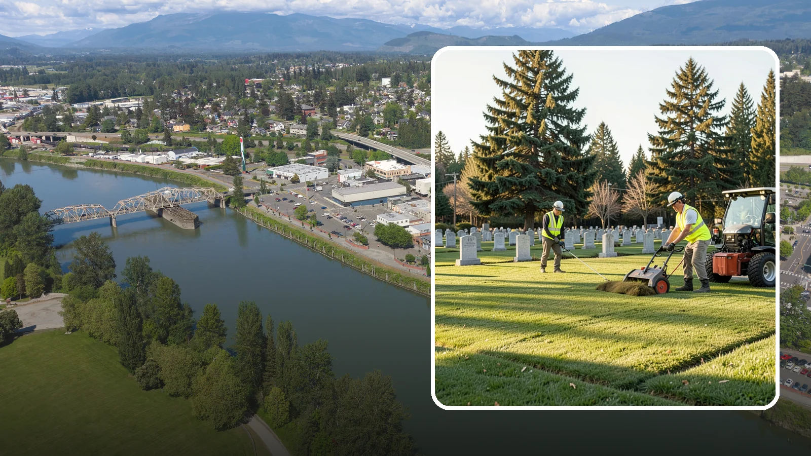 Cemetery Turf Maintenance in Mount Vernon, Skagit County, WA - Dignified turf care for cemetery lawns and burial grounds across Western Washington.