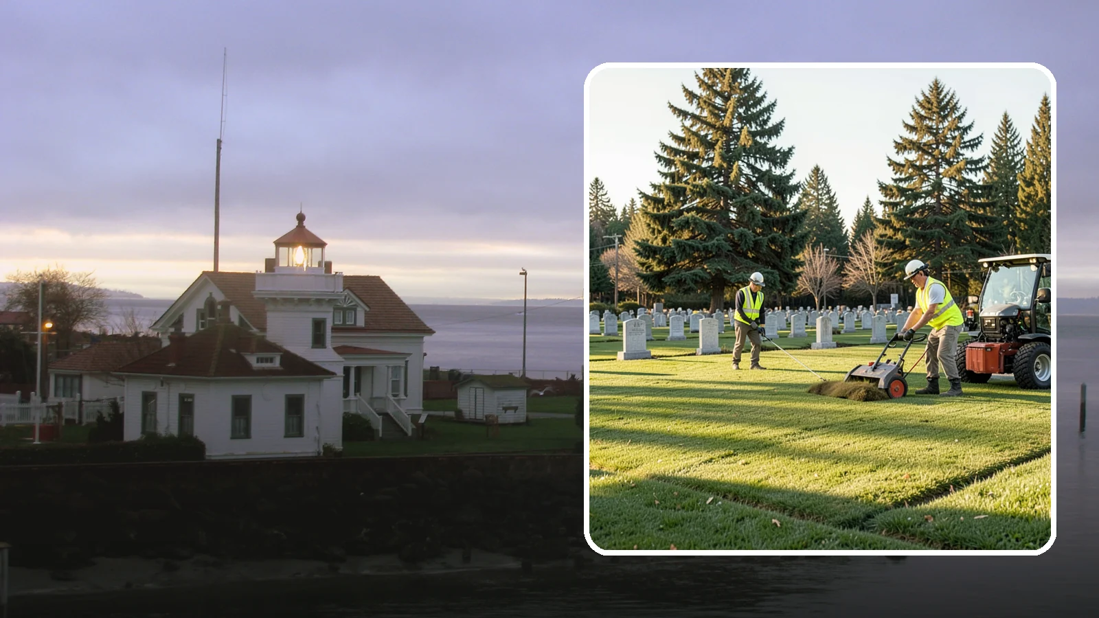 Cemetery Turf Maintenance in Mukilteo, Snohomish County, WA - Dignified turf care for cemetery lawns and burial grounds across Western Washington.