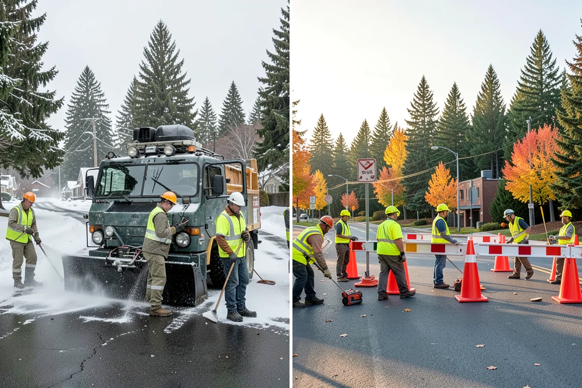 Cemetery Turf Maintenance in Puyallup, Pierce County, WA - Map marker types and turf zones across the grounds