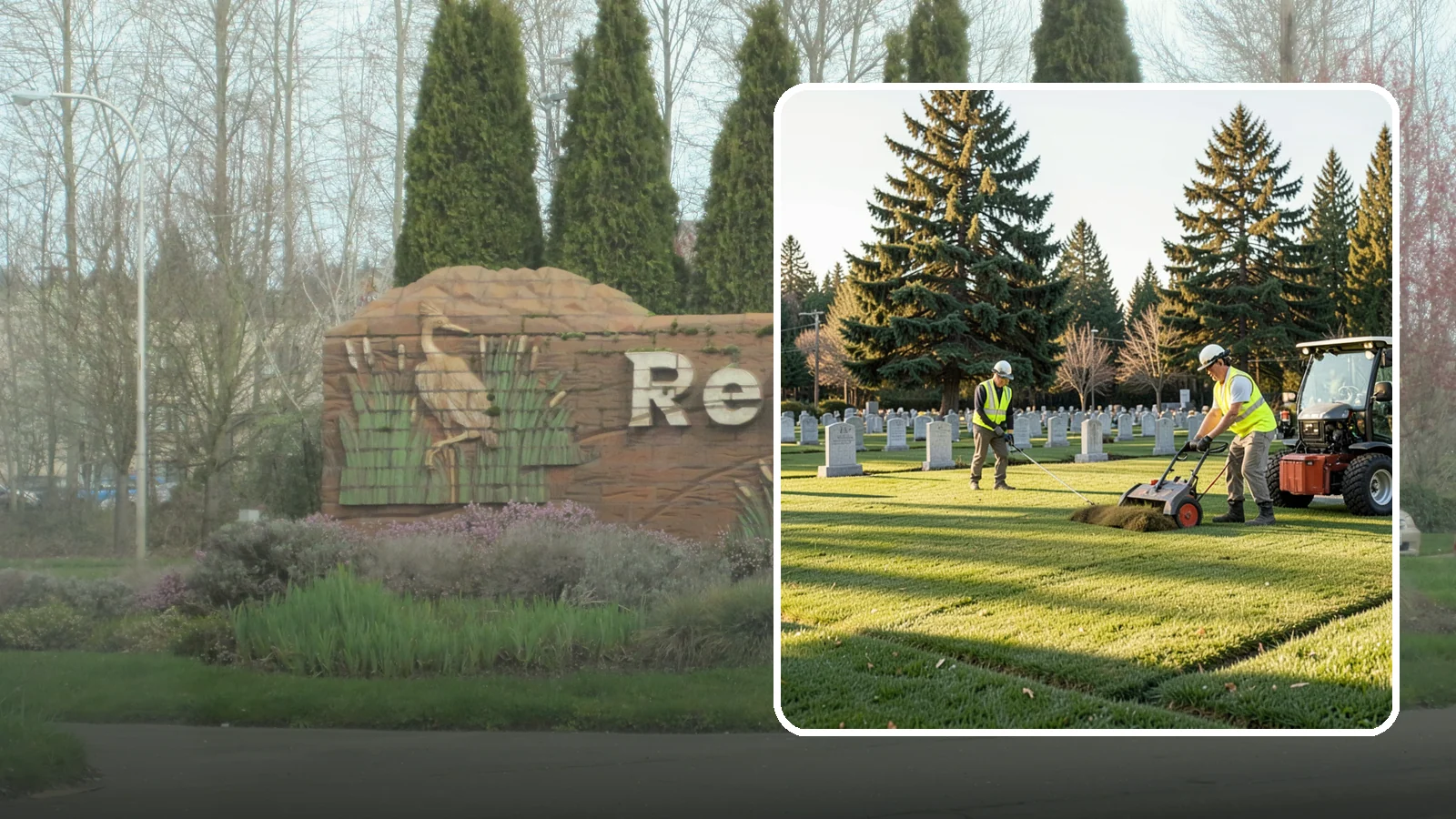 Cemetery Turf Maintenance in Renton, King County, WA - Dignified turf care for cemetery lawns and burial grounds across Western Washington.