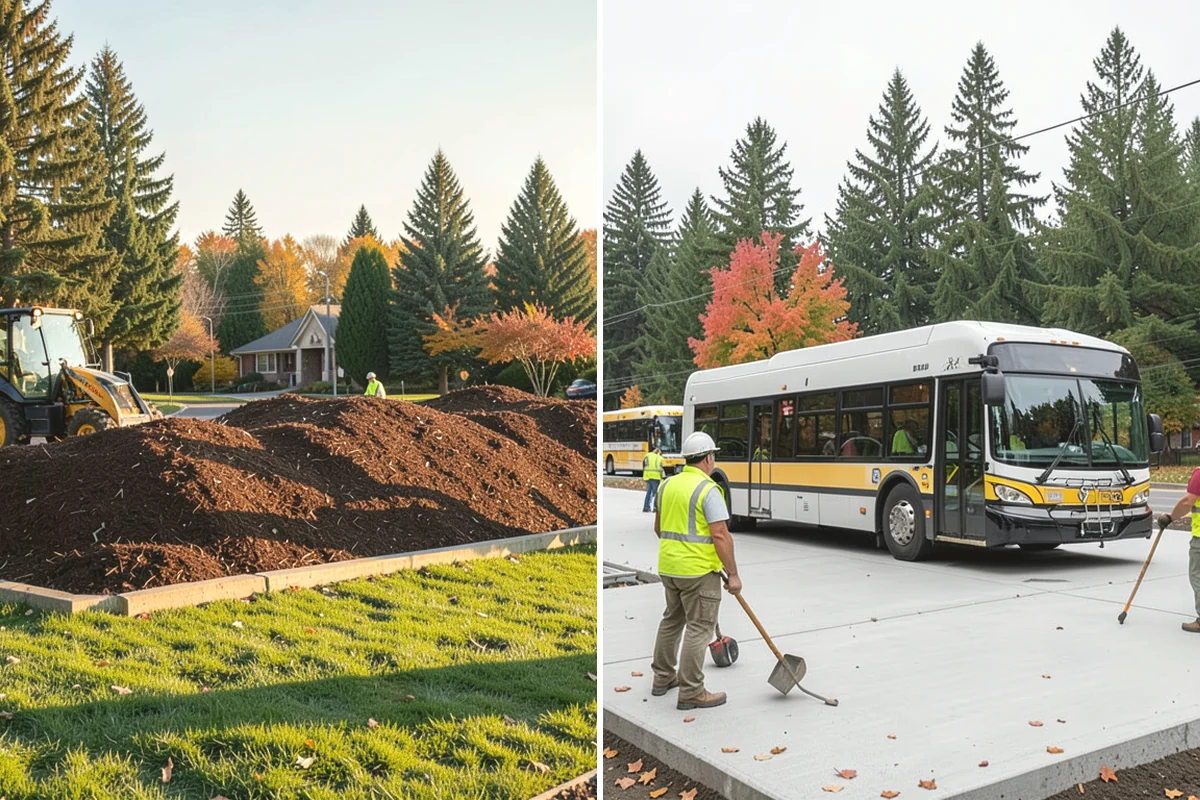 Cemetery Turf Maintenance in Ruston, Pierce County, WA - Map marker types and turf zones across the grounds