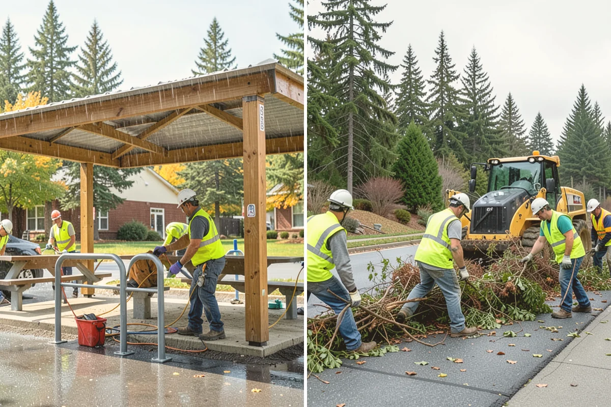 Cemetery Turf Maintenance in Sammamish, King County, WA - Map marker types and turf zones across the grounds