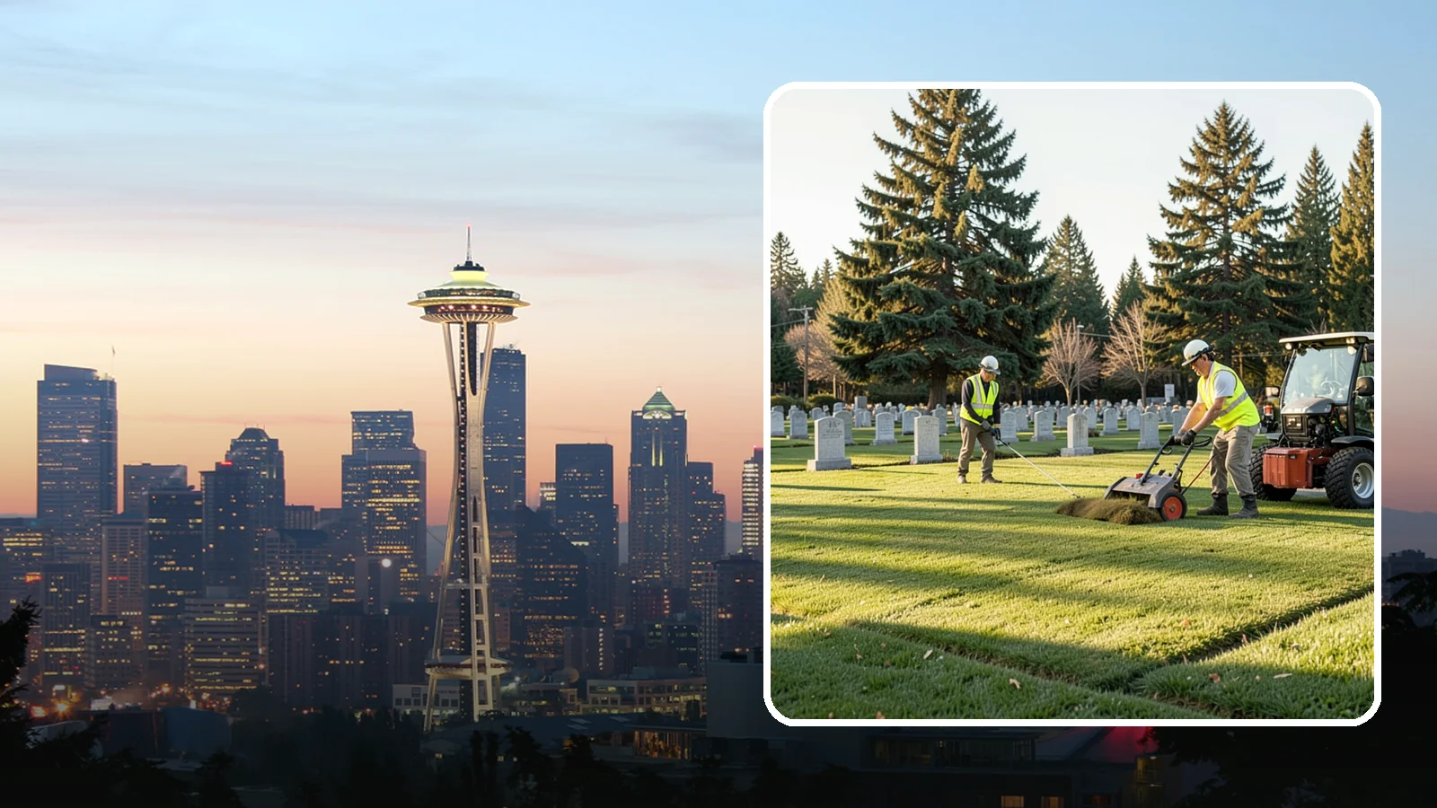 Cemetery Turf Maintenance in Seattle, King County, WA - Dignified turf care for cemetery lawns and burial grounds across Western Washington.
