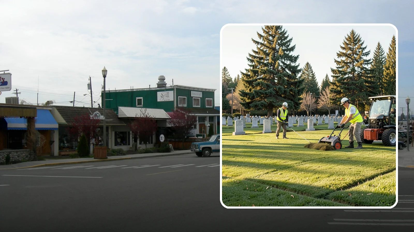 Cemetery Turf Maintenance in Stanwood, Snohomish County, WA - Dignified turf care for cemetery lawns and burial grounds across Western Washington.