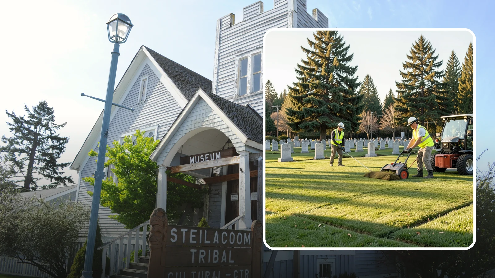 Cemetery Turf Maintenance in Steilacoom, Pierce County, WA - Dignified turf care for cemetery lawns and burial grounds across Western Washington.
