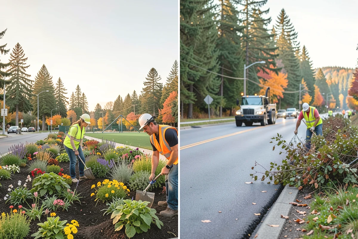 Cemetery Turf Maintenance in Tacoma, Pierce County, WA - Map marker types and turf zones across the grounds