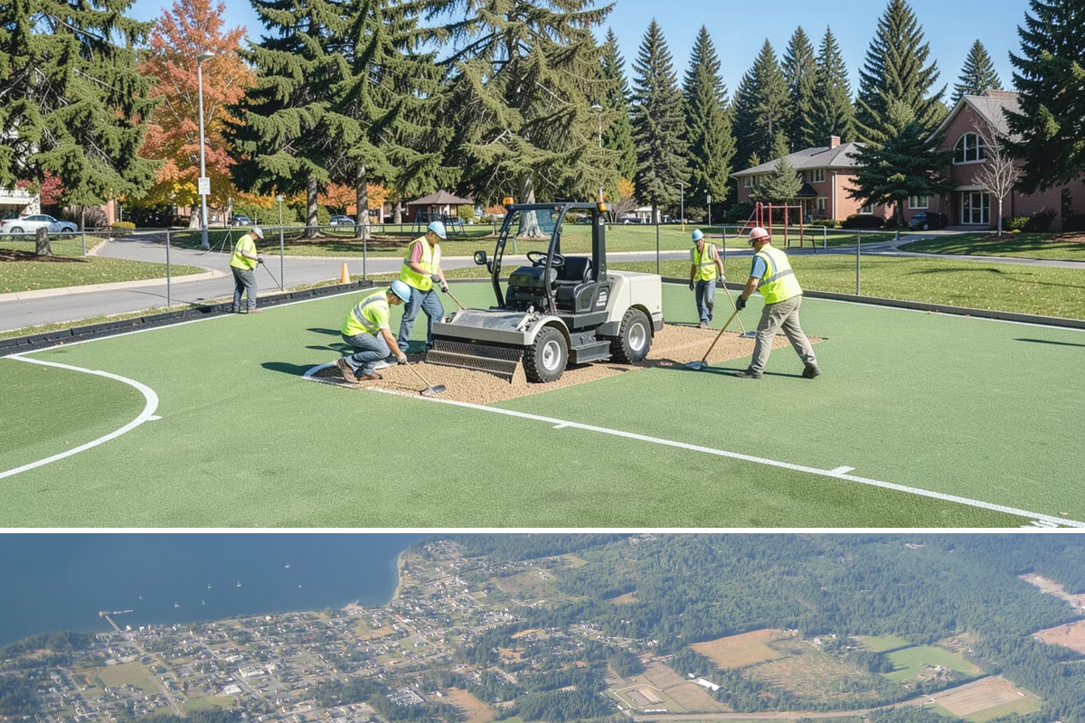 Chain-Link Fencing in Coupeville, Island County, WA - Chain-link installation runs year-round, with drier months easing post-setting and concrete work in wet regional soils.