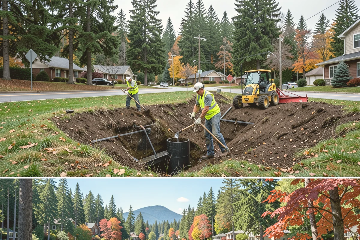 Chain-Link Fencing in Covington, King County, WA - Chain-link installation runs year-round, with drier months easing post-setting and concrete work in wet regional soils.