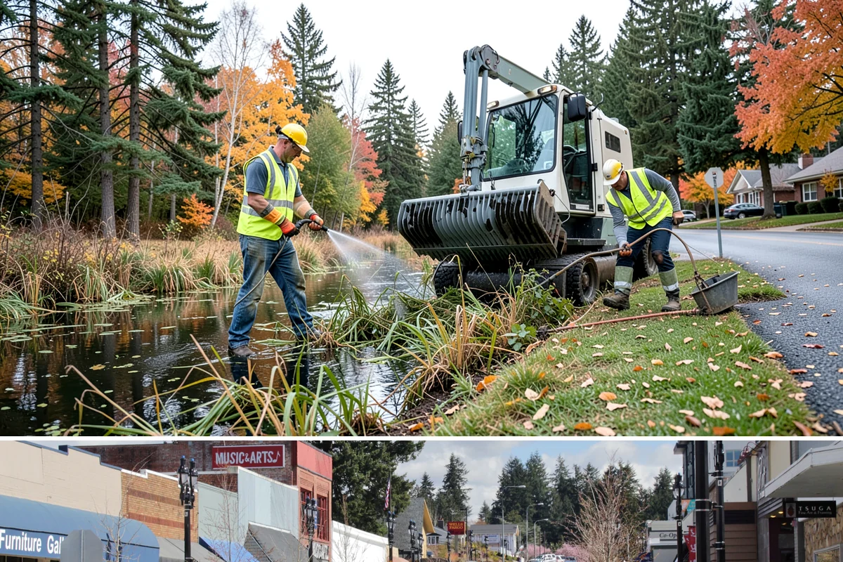 City Facilities Maintenance in Bothell, King County, WA - Detailed planting and display work concentrates in spring and early summer ahead of peak civic-event season.