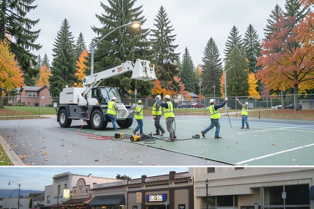 City Facilities Maintenance in Burlington, Skagit County, WA - Detailed planting and display work concentrates in spring and early summer ahead of peak civic-event season.