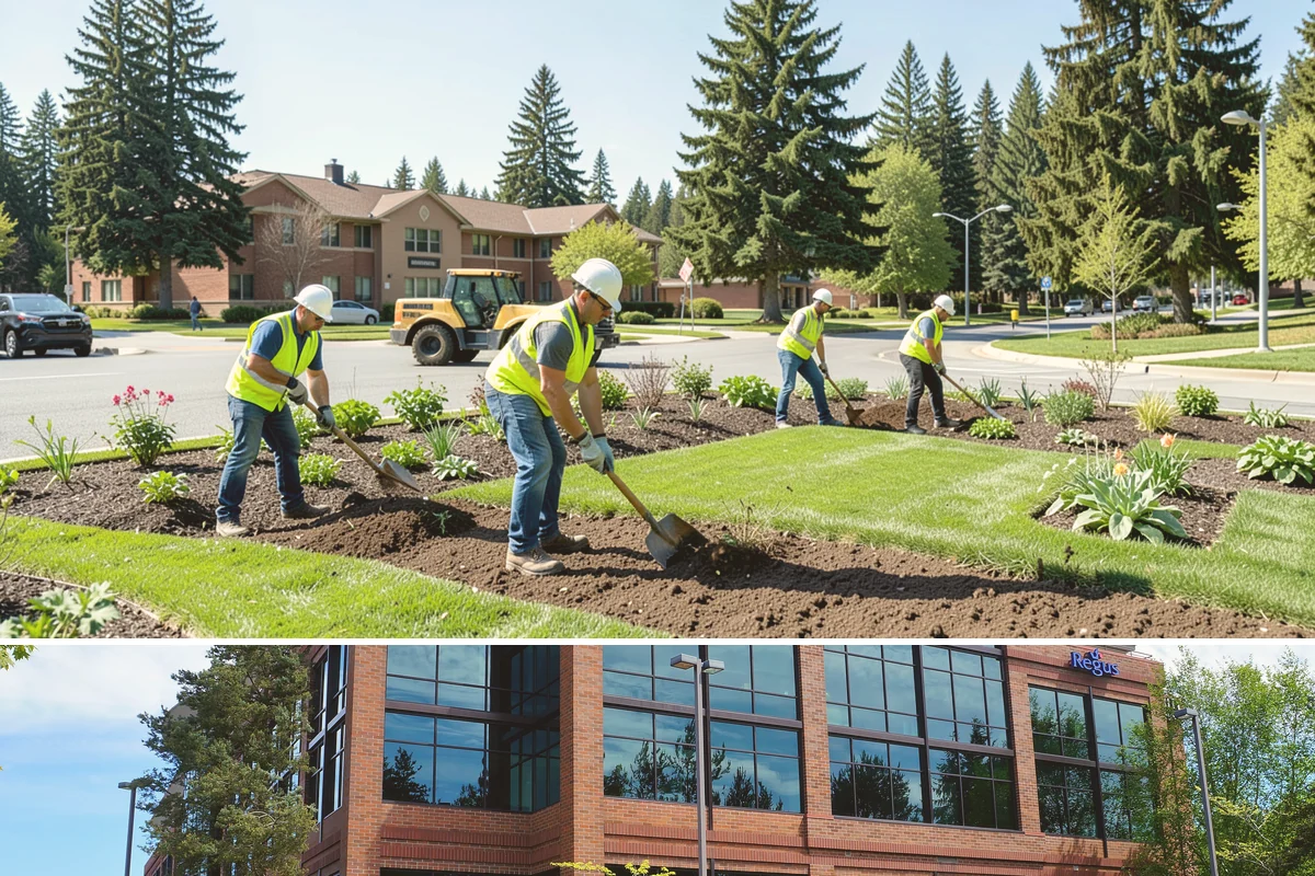 City Facilities Maintenance in Mountlake Terrace, Snohomish County, WA - Detailed planting and display work concentrates in spring and early summer ahead of peak civic-event season.