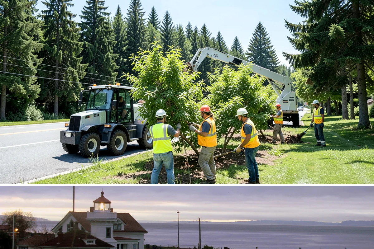 City Facilities Maintenance in Mukilteo, Snohomish County, WA - Detailed planting and display work concentrates in spring and early summer ahead of peak civic-event season.