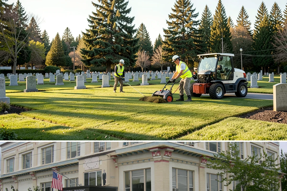 Columbarium Cleaning in Anacortes, Skagit County, WA - Cleaning is best scheduled in dry weather so panels and sealants cure and dry properly.