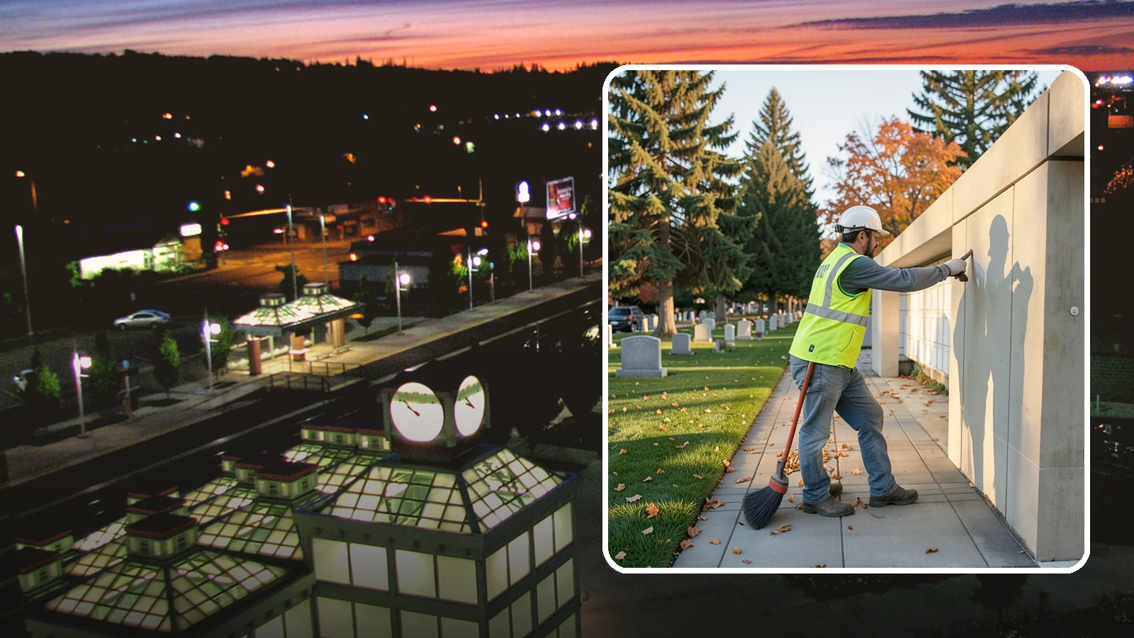 Columbarium Cleaning in Auburn, King County, WA - Careful cleaning and upkeep of columbaria and niche walls at Western Washington cemeteries and memorial parks.