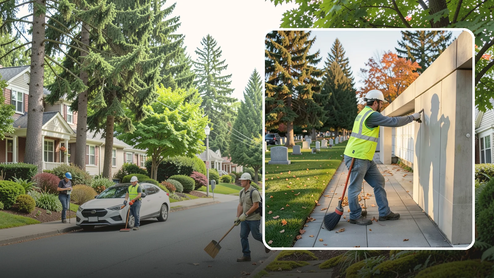 Columbarium Cleaning in Beaux Arts Village, King County, WA - Careful cleaning and upkeep of columbaria and niche walls at Western Washington cemeteries and memorial parks.