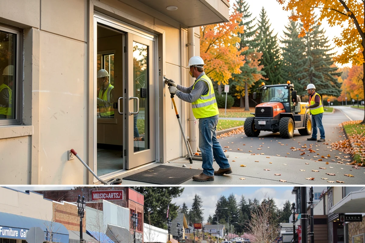 Columbarium Cleaning in Bothell, King County, WA - Cleaning is best scheduled in dry weather so panels and sealants cure and dry properly.