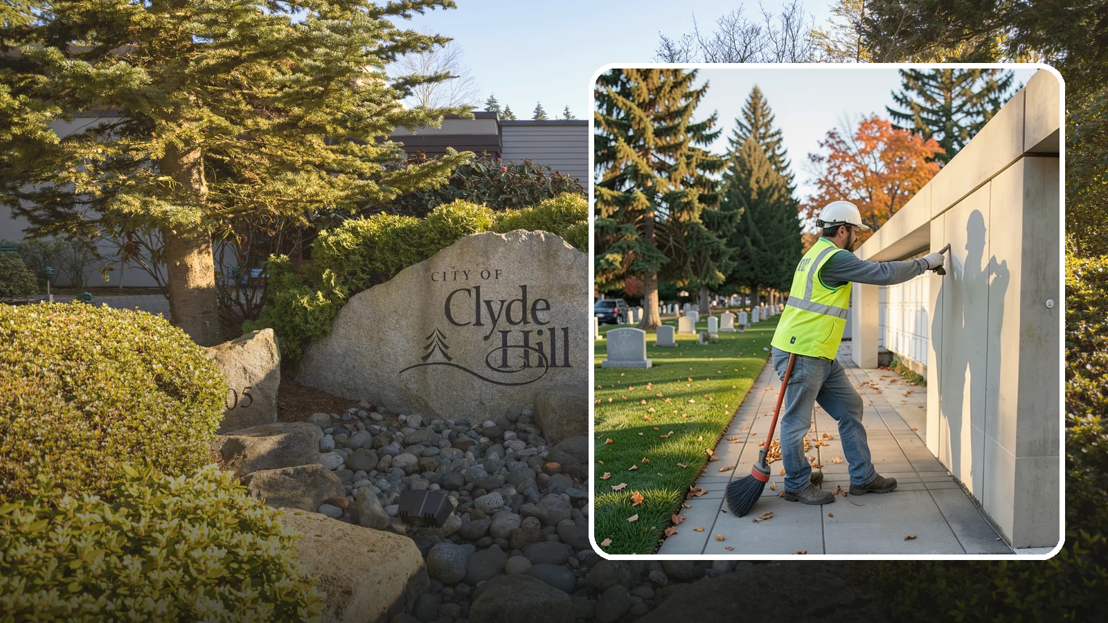 Columbarium Cleaning in Clyde Hill, King County, WA - Careful cleaning and upkeep of columbaria and niche walls at Western Washington cemeteries and memorial parks.