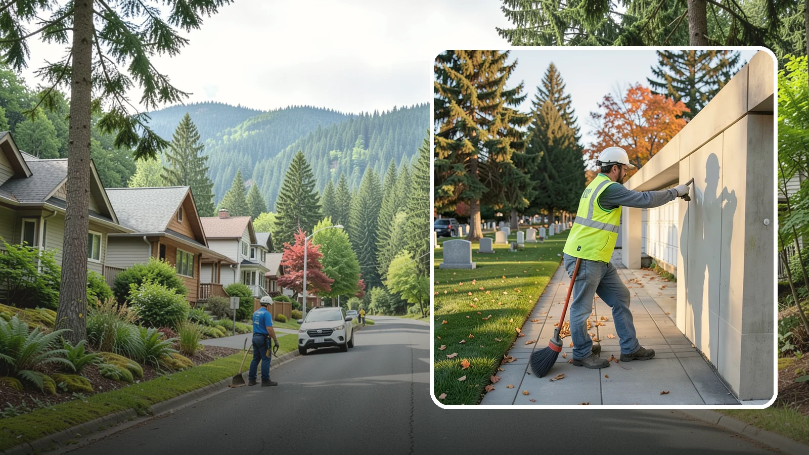 Columbarium Cleaning in Darrington, Snohomish County, WA - Careful cleaning and upkeep of columbaria and niche walls at Western Washington cemeteries and memorial parks.