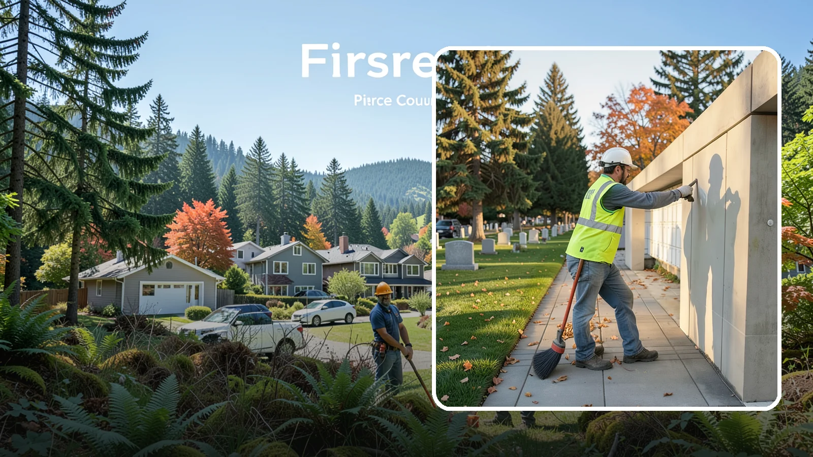 Columbarium Cleaning in Fircrest, Pierce County, WA - Careful cleaning and upkeep of columbaria and niche walls at Western Washington cemeteries and memorial parks.