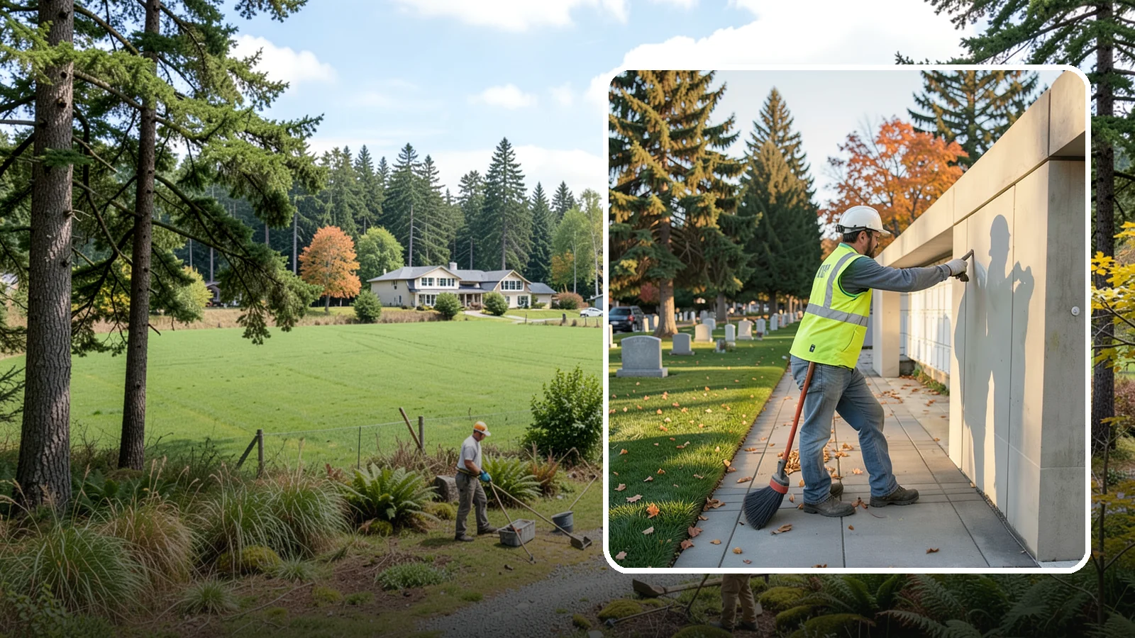 Columbarium Cleaning in Lyman, Skagit County, WA - Careful cleaning and upkeep of columbaria and niche walls at Western Washington cemeteries and memorial parks.
