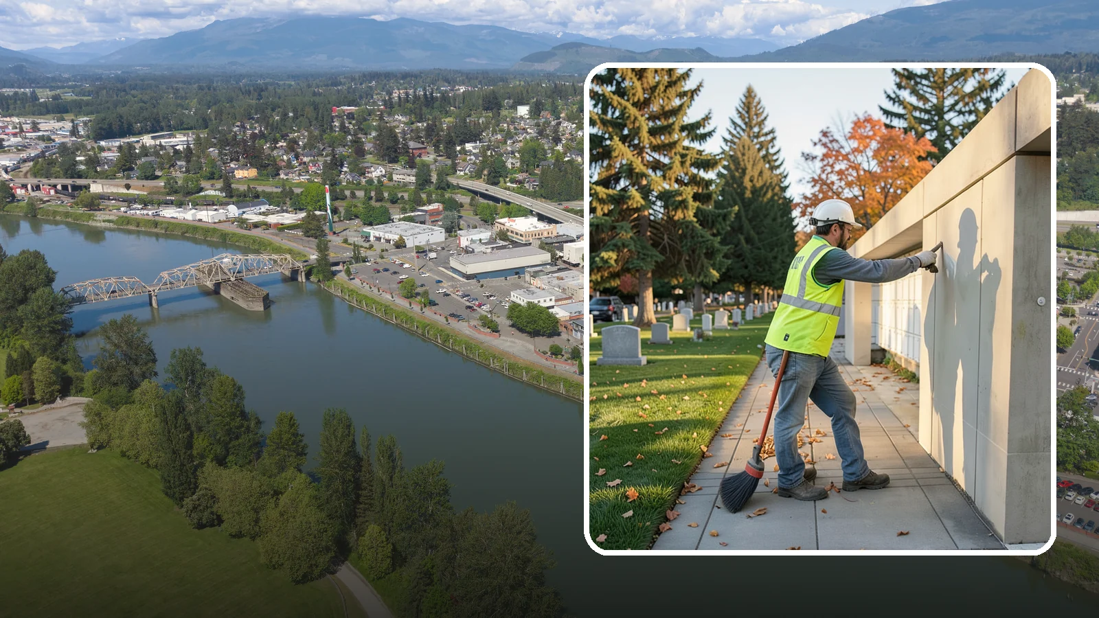 Columbarium Cleaning in Mount Vernon, Skagit County, WA - Careful cleaning and upkeep of columbaria and niche walls at Western Washington cemeteries and memorial parks.