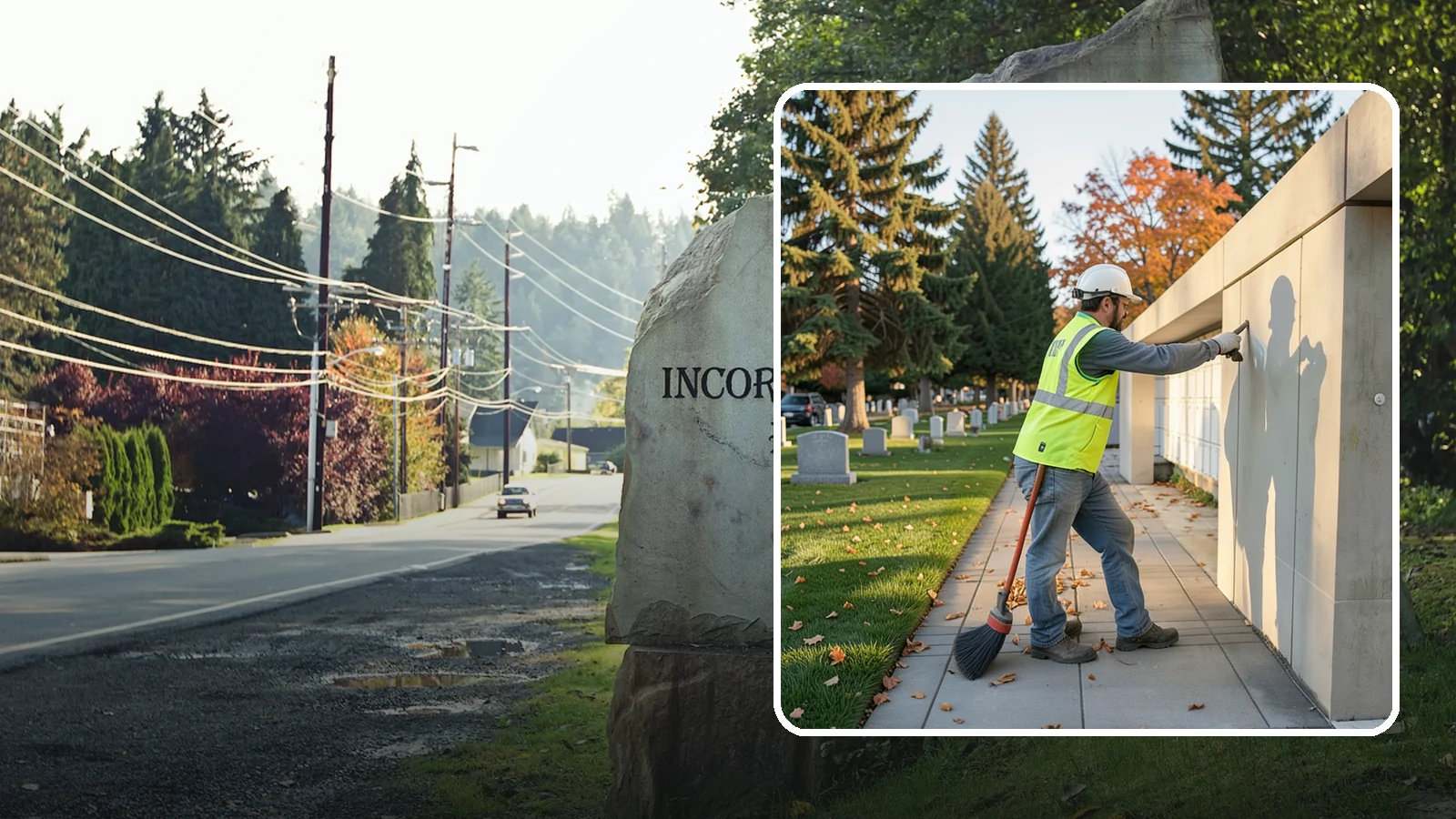 Columbarium Cleaning in Wilkeson, Pierce County, WA - Careful cleaning and upkeep of columbaria and niche walls at Western Washington cemeteries and memorial parks.