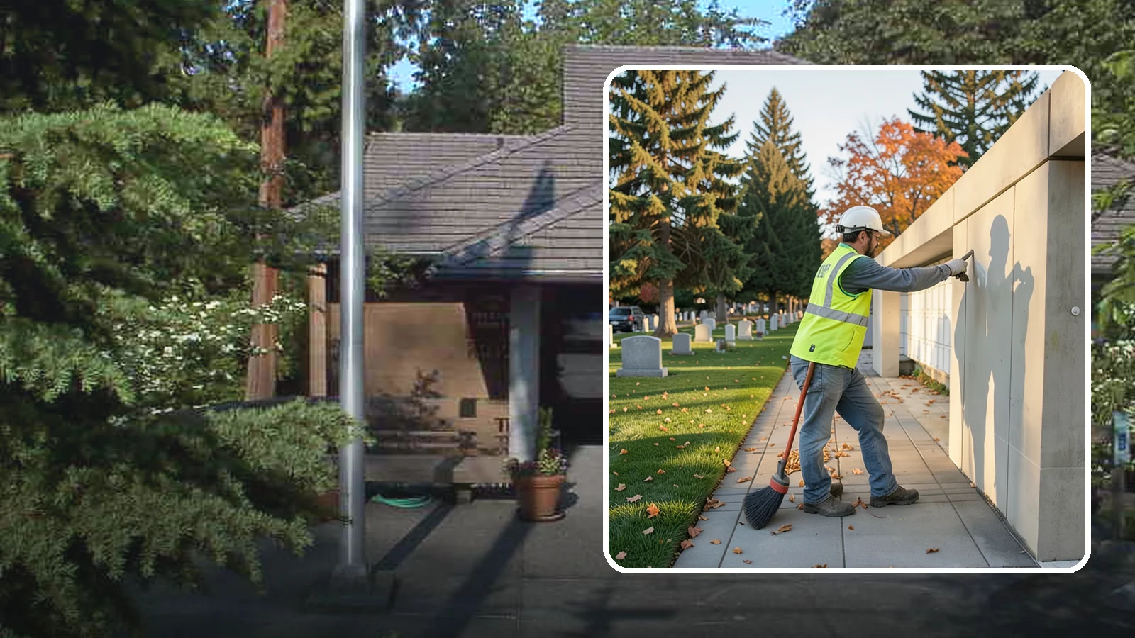Columbarium Cleaning in Yarrow Point, King County, WA - Careful cleaning and upkeep of columbaria and niche walls at Western Washington cemeteries and memorial parks.