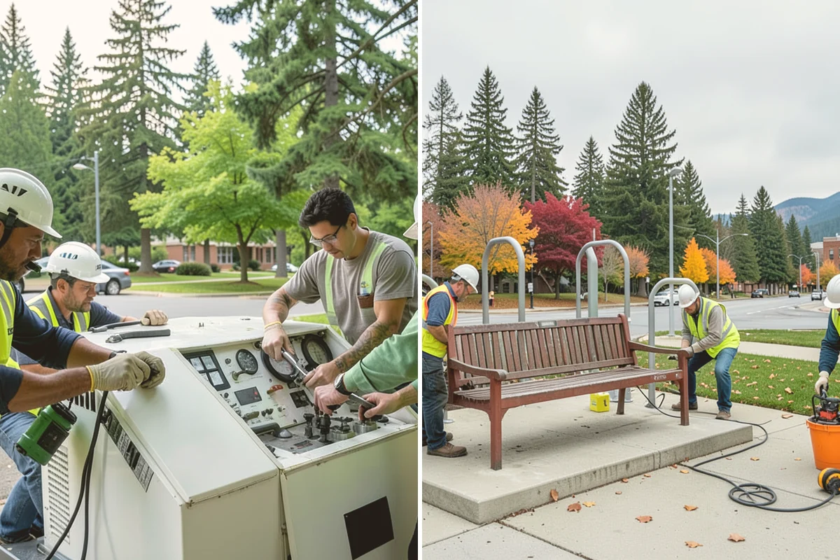 Community Center Grounds Maintenance in Algona, King County, WA - Review the center's programming and rental calendar with staff