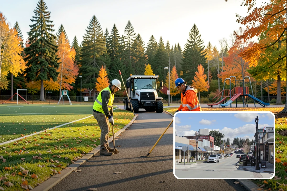 Community Center Grounds Maintenance in Bothell, King County, WA - Grounds kept ready for constantly changing programming