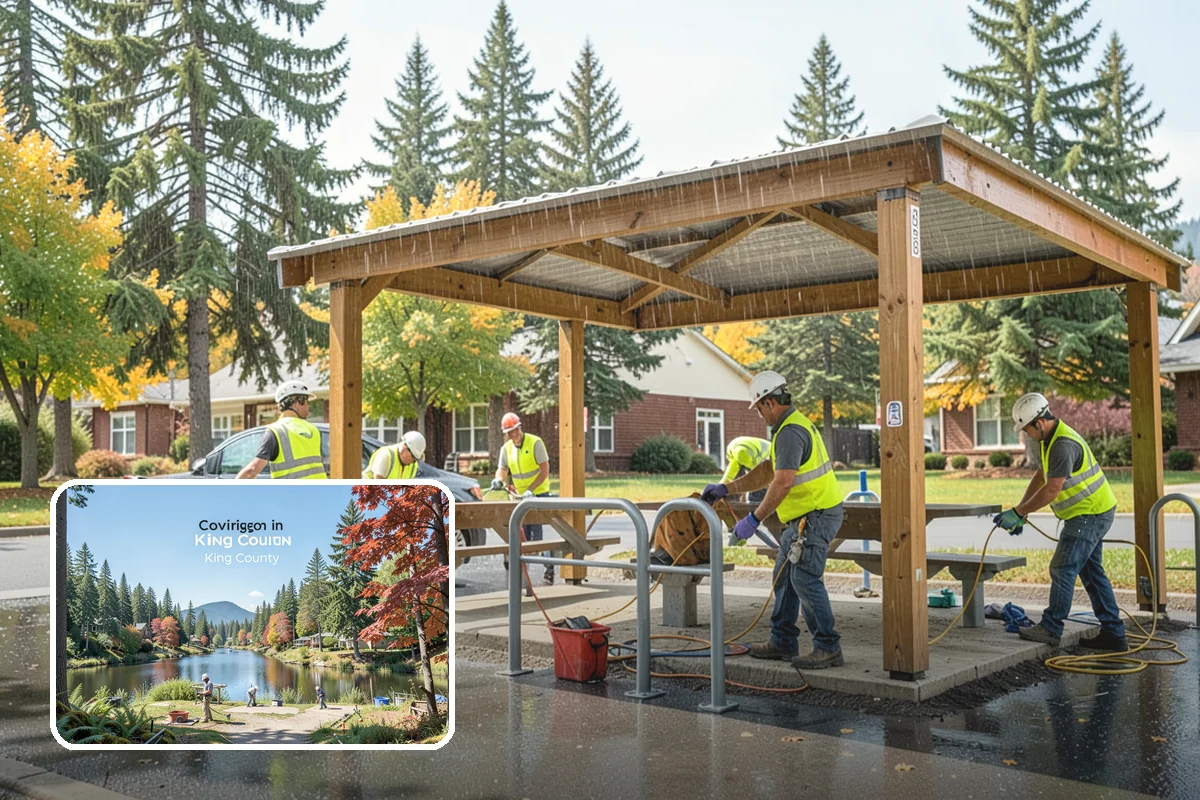 Community Center Grounds Maintenance in Covington, King County, WA - Grounds kept ready for constantly changing programming