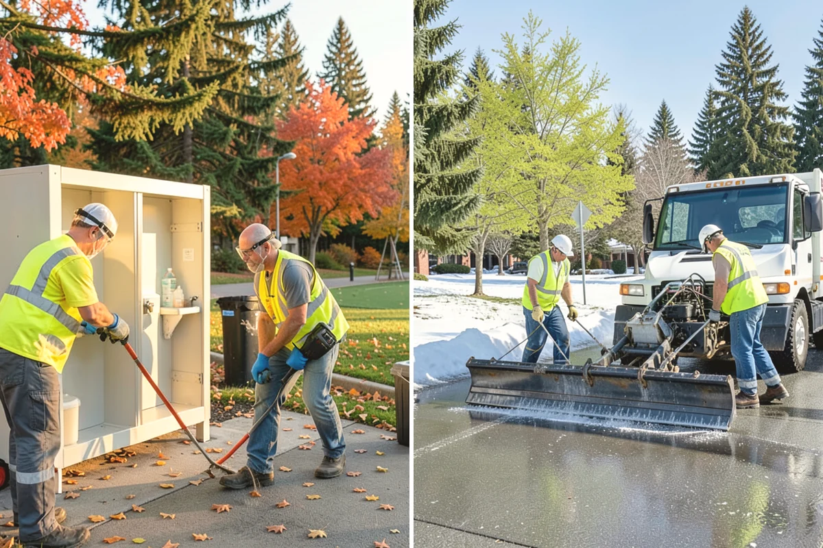 Community Center Grounds Maintenance in Mill Creek, Snohomish County, WA - Review the center's programming and rental calendar with staff