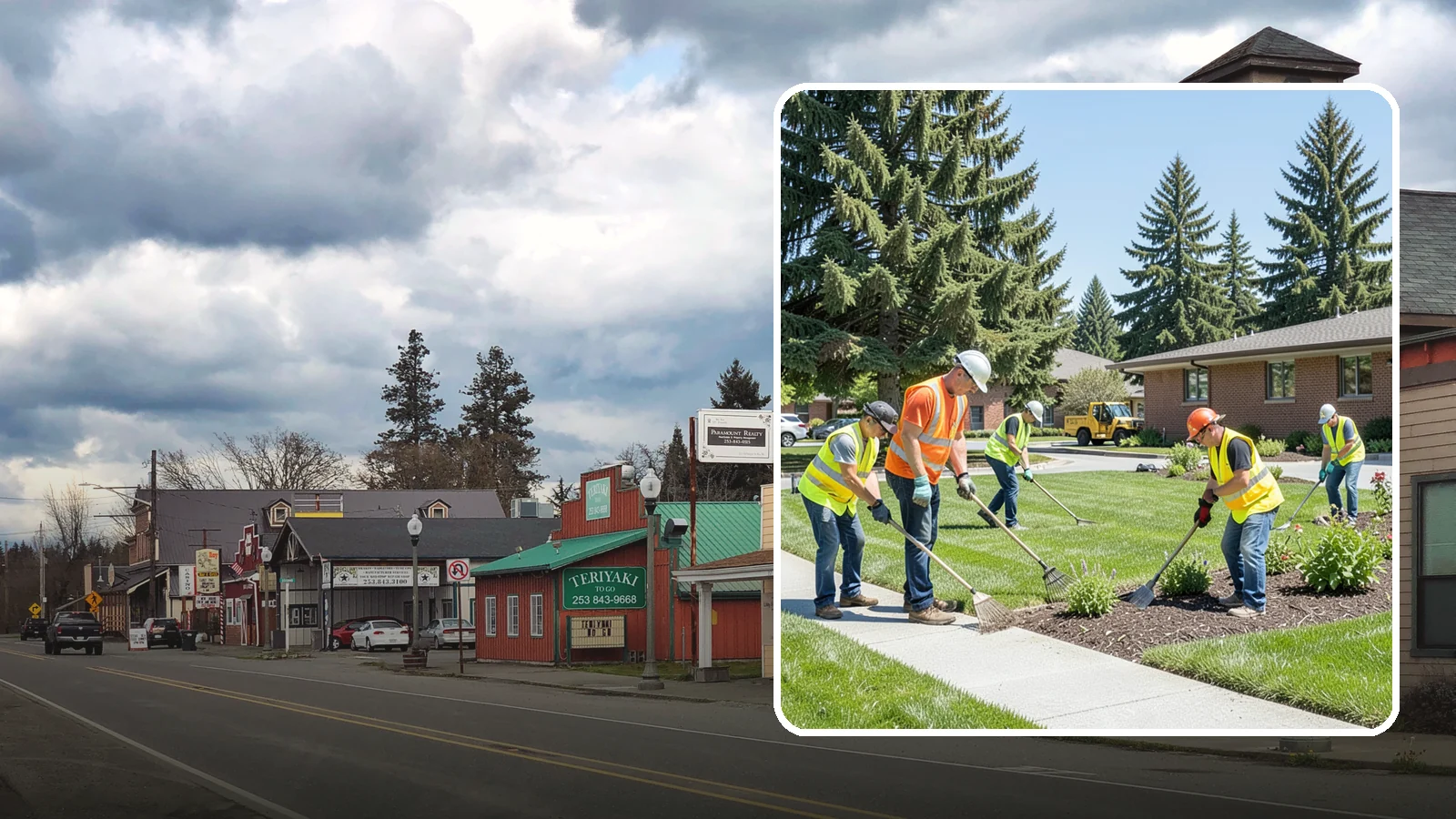 Community Center Grounds Maintenance in Roy, Pierce County, WA - Grounds maintenance for community centers and recreation facilities serving Western Washington neighborhoods.
