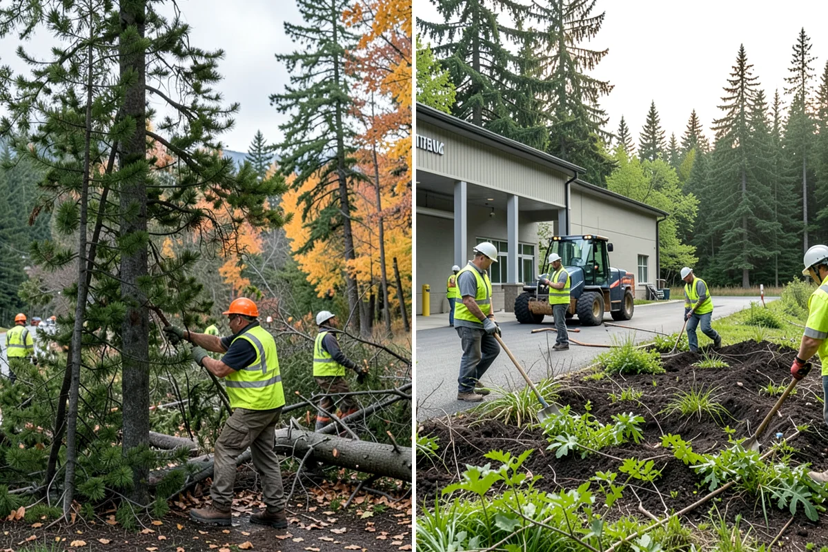 Community Center Grounds Maintenance in Snoqualmie, King County, WA - Review the center's programming and rental calendar with staff