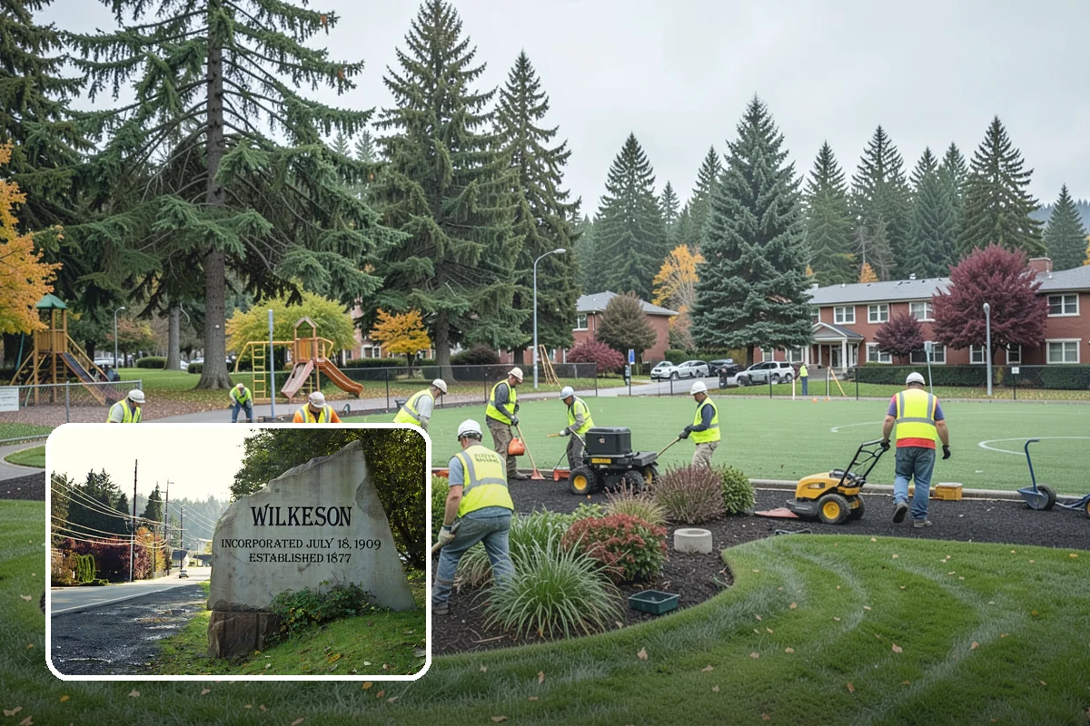 Community Center Grounds Maintenance in Wilkeson, Pierce County, WA - Grounds kept ready for constantly changing programming