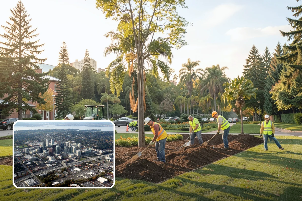 Community Garden Maintenance in Bellevue, King County, WA - Well-kept common areas that support volunteer gardeners
