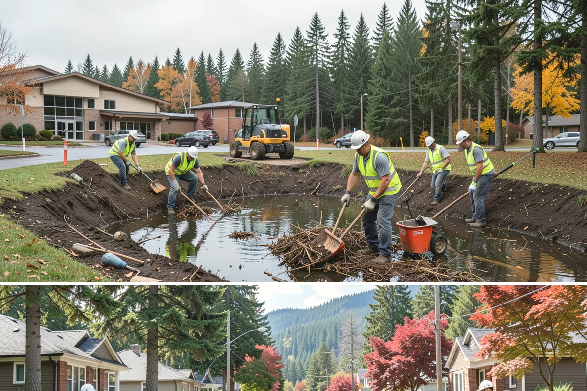 Community Garden Maintenance in Hunts Point, King County, WA - Activity peaks during the spring-through-fall growing season, with cleanup and infrastructure work in winter.