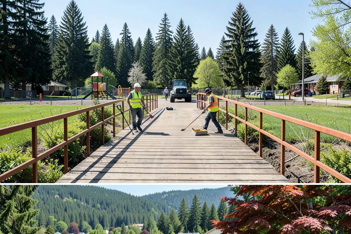 Community Garden Maintenance in Index, Snohomish County, WA - Activity peaks during the spring-through-fall growing season, with cleanup and infrastructure work in winter.