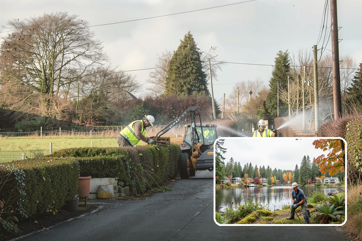 Community Garden Maintenance in La Conner, Skagit County, WA - Well-kept common areas that support volunteer gardeners