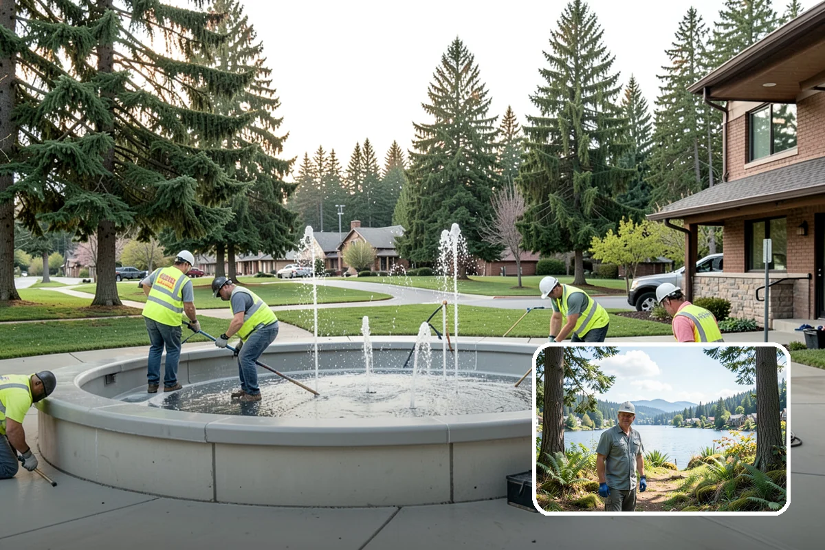 Community Garden Maintenance in Milton, King County, WA - Well-kept common areas that support volunteer gardeners