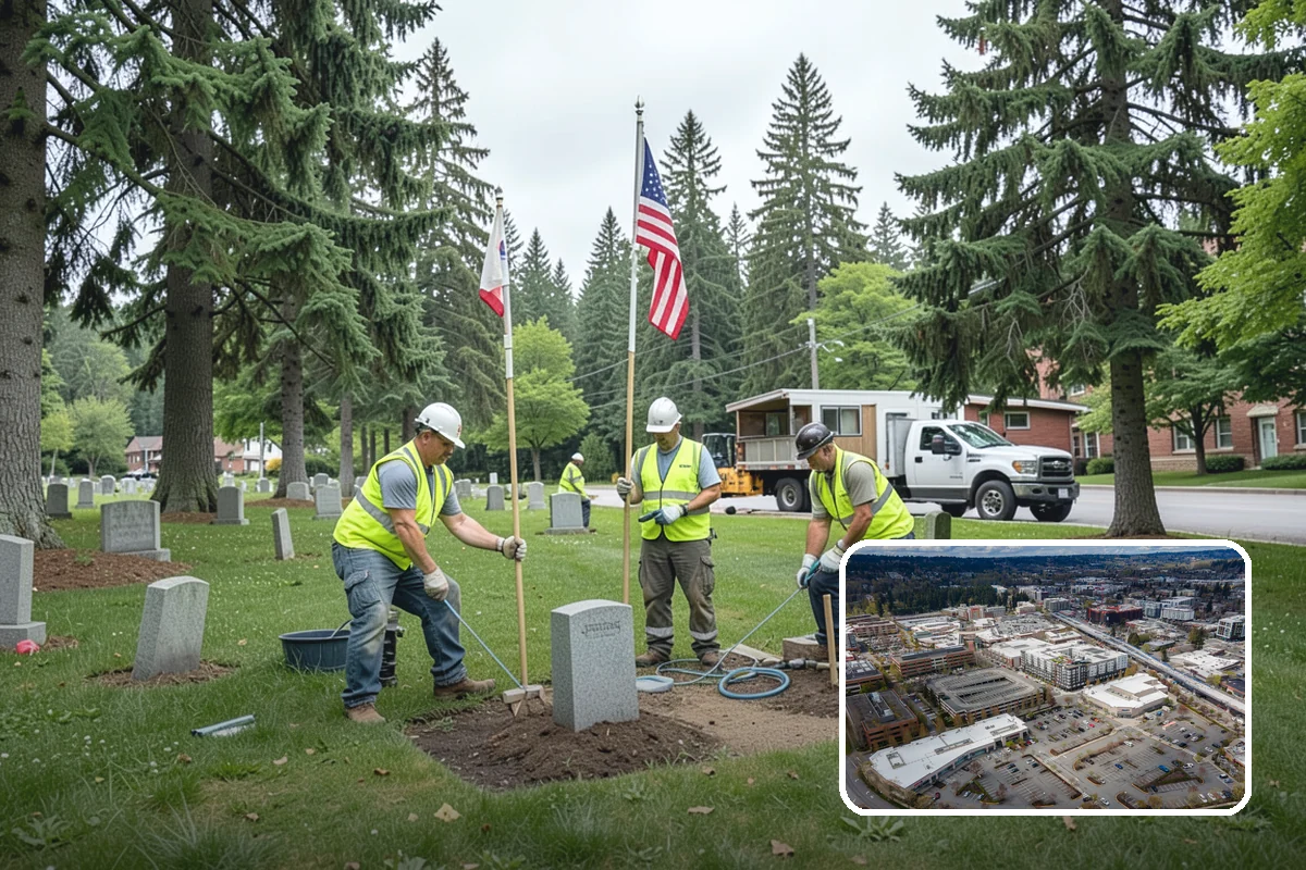 Community Garden Maintenance in Redmond, King County, WA - Well-kept common areas that support volunteer gardeners