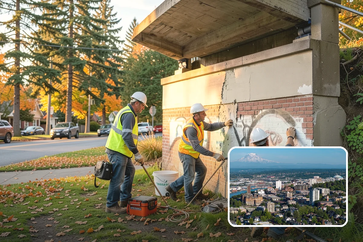 Community Garden Maintenance in Tacoma, Pierce County, WA - Well-kept common areas that support volunteer gardeners