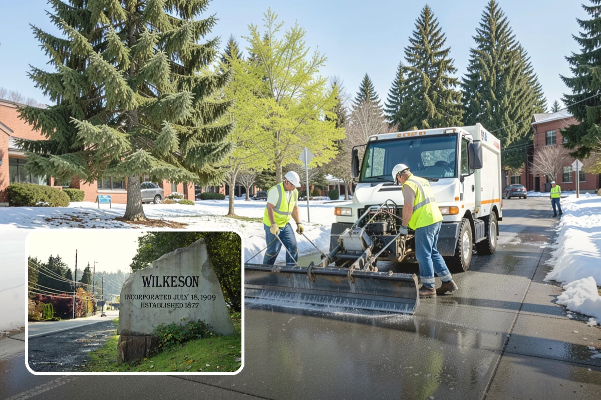 Community Garden Maintenance in Wilkeson, Pierce County, WA - Well-kept common areas that support volunteer gardeners