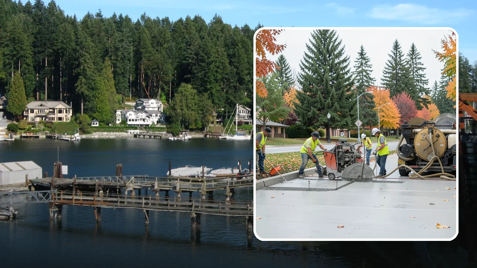 Concrete Cutting in Gig Harbor, Pierce County, WA - Precision saw-cutting and core drilling of concrete for utility access, repairs, and demolition prep.