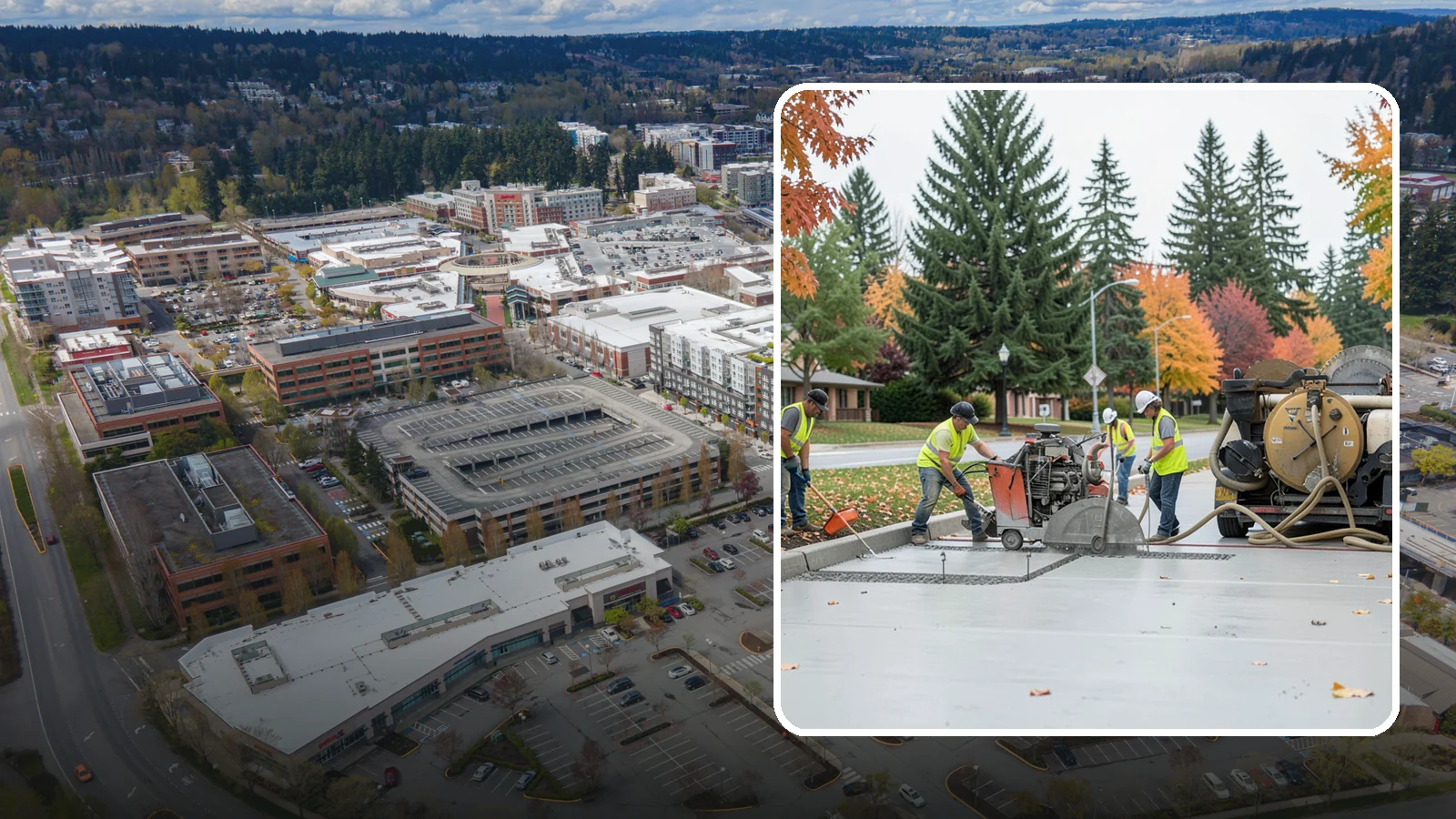 Concrete Cutting in Redmond, King County, WA - Precision saw-cutting and core drilling of concrete for utility access, repairs, and demolition prep.