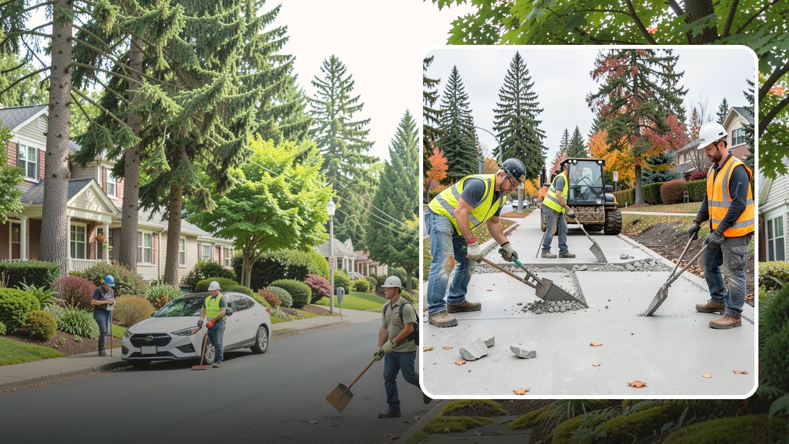 Concrete Demolition in Beaux Arts Village, King County, WA - Selective concrete demolition and removal that clears the way for reconstruction and utility work.